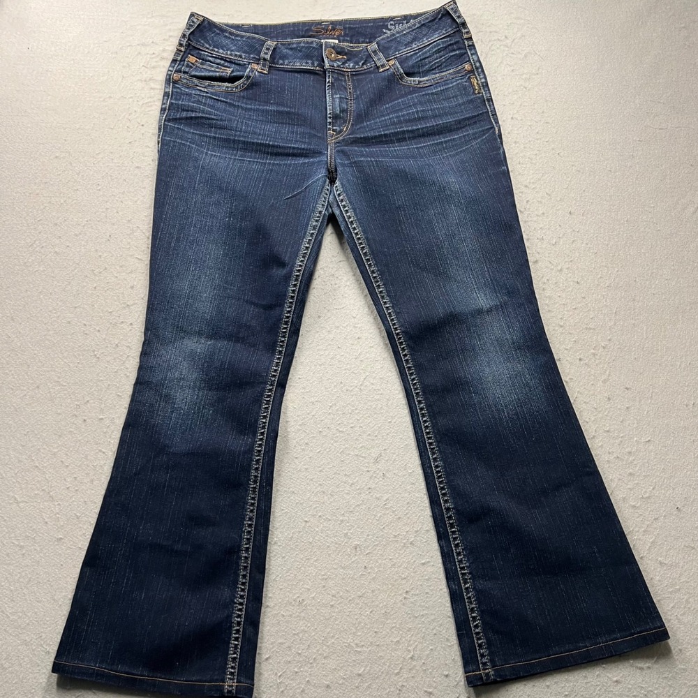 Silver Jeans Suki Mid Rise Bootcut Dark Wash Denim Blue Jean W34 L32 L9316SAL482